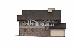 255-002-П Проект двухэтажного дома мансардный этаж и гаражом, просторный домик из арболита, House Expert