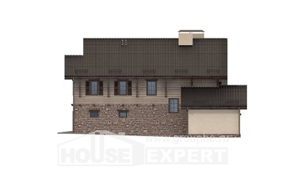 255-002-П Проект двухэтажного дома мансардный этаж и гаражом, просторный домик из арболита, House Expert