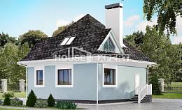 110-001-Л Проект двухэтажного дома с мансардным этажом, доступный коттедж из пеноблока, House Expert