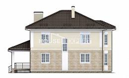 220-007-П Проект двухэтажного дома и гаражом, классический загородный дом из кирпича, House Expert