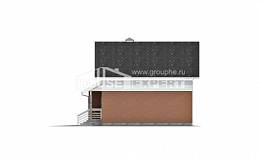 120-002-Л Проект двухэтажного дома с мансардой и гаражом, скромный дом из поризованных блоков, House Expert