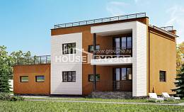 180-012-П Проект двухэтажного дома, гараж, современный коттедж из кирпича, House Expert