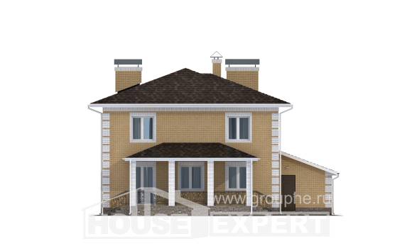 220-006-Л Проект двухэтажного дома, гараж, современный домик из блока, House Expert