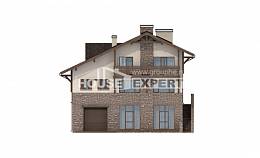 305-002-Л Проект трехэтажного дома мансардой, красивый домик из кирпича, House Expert