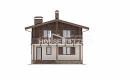 150-016-Л Проект двухэтажного дома мансардой, компактный загородный дом из теплоблока, House Expert