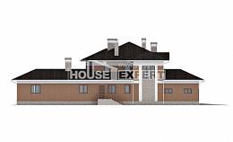 520-002-Л Проект трехэтажного дома и гаражом, огромный домик из поризованных блоков, House Expert