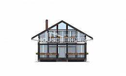 170-007-П Проект двухэтажного дома мансардный этаж, экономичный домик из дерева, House Expert