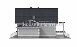 200-009-П Проект трехэтажного дома мансардой, гараж, простой дом из пеноблока, House Expert