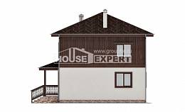 100-006-Л Проект двухэтажного дома, красивый дом из теплоблока, House Expert