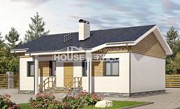 080-004-П Проект одноэтажного дома, дешевый домик из арболита, House Expert