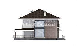 275-002-П Проект двухэтажного дома, гараж, классический коттедж из кирпича, House Expert