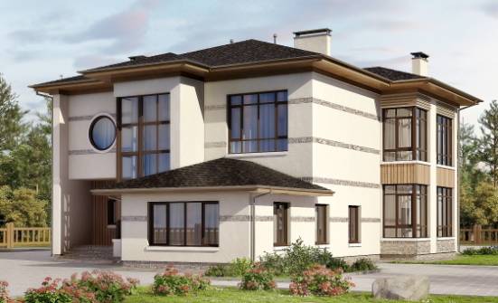 345-001-П Проект двухэтажного дома, огромный домик из бризолита, House Expert