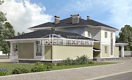 620-001-Л Проект трехэтажного дома, гараж, уютный коттедж из керамзитобетонных блоков, House Expert