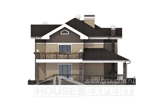 200-006-П Проект двухэтажного дома, классический коттедж из кирпича, House Expert