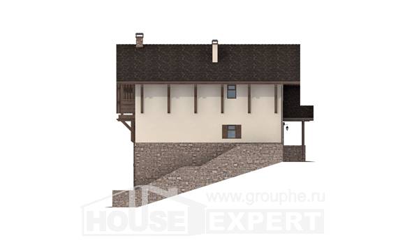 305-002-Л Проект трехэтажного дома с мансардным этажом, красивый загородный дом из кирпича, House Expert