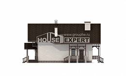 250-003-П Проект двухэтажного дома мансардой, уютный коттедж из поризованных блоков, House Expert