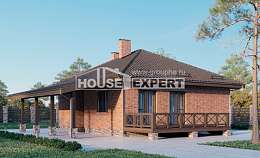 070-006-Л Проект одноэтажного дома, классический домик из теплоблока, House Expert