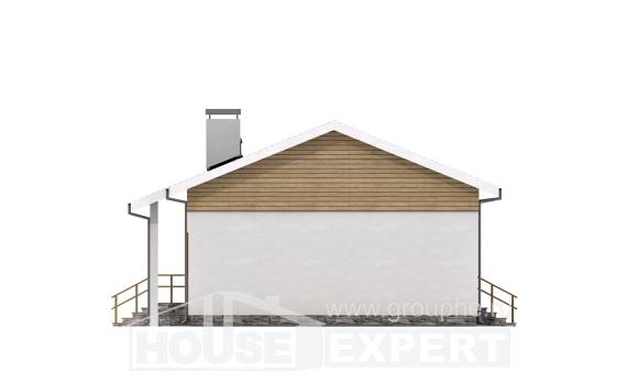 080-004-П Проект одноэтажного дома, современный коттедж из пеноблока, House Expert