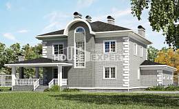 245-004-Л Проект двухэтажного дома, гараж, просторный коттедж из кирпича, House Expert