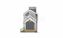 060-006-П Проект двухэтажного дома с мансардой, эконом домик из поризованных блоков, House Expert