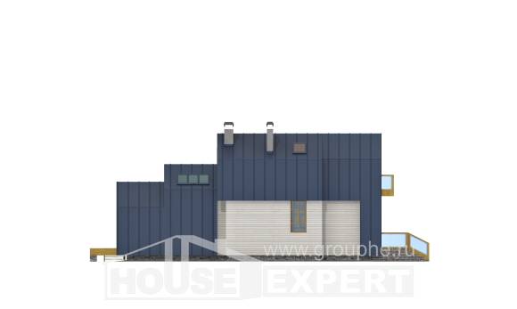 060-006-П Проект двухэтажного дома мансардой, махонький домик из пеноблока, House Expert