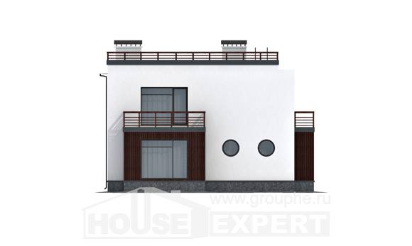 215-002-П Проект двухэтажного дома, современный дом из поризованных блоков, House Expert