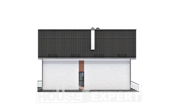 200-007-П Проект двухэтажного дома мансардный этаж, гараж, просторный домик из бризолита, House Expert