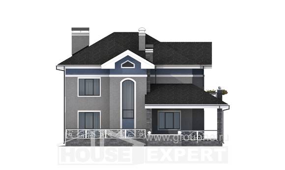 200-006-Л Проект двухэтажного дома, средний коттедж из кирпича, House Expert