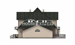 350-001-П Проект двухэтажного дома мансардой и гаражом, классический домик из поризованных блоков, House Expert