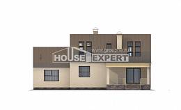 150-015-Л Проект двухэтажного дома с мансардой и гаражом, современный загородный дом из твинблока, House Expert