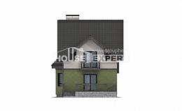 120-003-П Проект двухэтажного дома мансардой, простой домик из керамзитобетонных блоков, House Expert