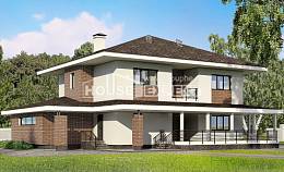 275-002-П Проект двухэтажного дома, гараж, современный коттедж из кирпича, House Expert