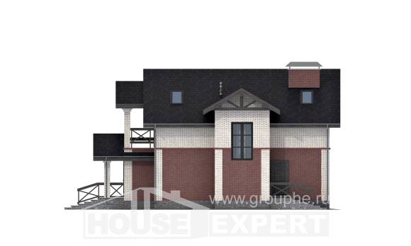 160-014-Л Проект двухэтажного дома, компактный загородный дом из газобетона, House Expert
