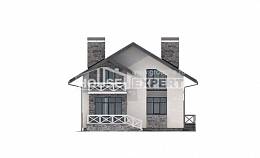 155-001-Л Проект двухэтажного дома мансардой и гаражом, простой домик из твинблока, House Expert