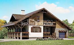 220-005-П Проект двухэтажного дома мансардой, гараж, красивый домик из кирпича, House Expert