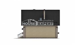 160-005-Л Проект двухэтажного дома мансардой и гаражом, современный коттедж из теплоблока, House Expert