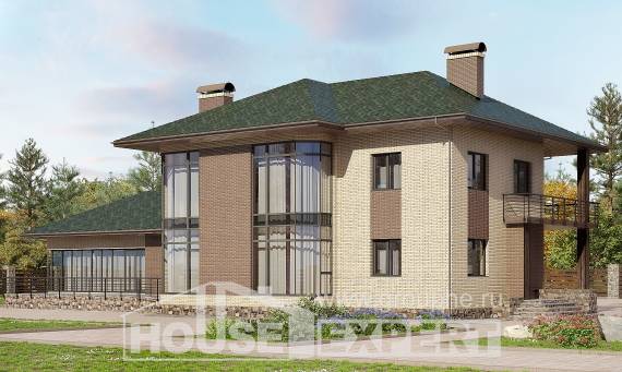 305-003-П Проект двухэтажного дома, просторный дом из арболита, House Expert
