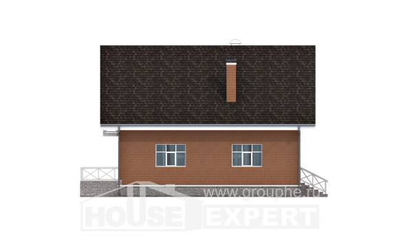 215-001-П Проект двухэтажного дома мансардный этаж и гаражом, современный дом из газосиликатных блоков, House Expert