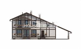 250-002-Л Проект двухэтажного дома мансардой, гараж, красивый домик из кирпича, House Expert