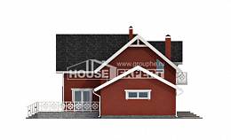 180-013-Л Проект двухэтажного дома мансардой и гаражом, современный дом из бризолита, House Expert