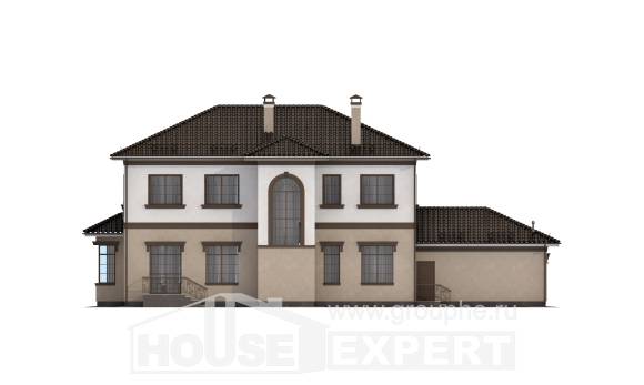 290-004-Л Проект двухэтажного дома и гаражом, большой дом из кирпича, House Expert