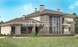 500-001-П Проект трехэтажного дома, гараж, уютный коттедж из кирпича, House Expert