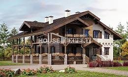 400-004-П Проект трехэтажного дома мансардой и гаражом, красивый домик из кирпича, House Expert