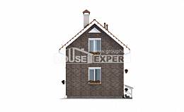 045-001-Л Проект двухэтажного дома с мансардным этажом, скромный домик из бризолита, House Expert