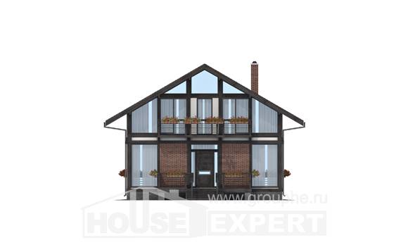 170-007-П Проект двухэтажного дома мансардный этаж, доступный дом из дерева, House Expert