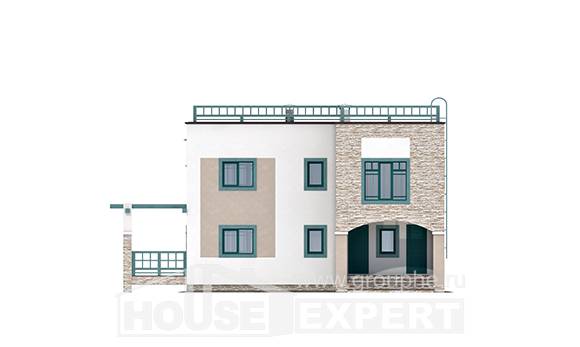 150-010-П Проект двухэтажного дома, экономичный дом из кирпича, House Expert
