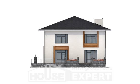 180-015-П Проект двухэтажного дома, просторный домик из арболита, House Expert