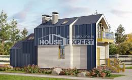 060-006-П Проект двухэтажного дома мансардой, доступный загородный дом из газосиликатных блоков, House Expert