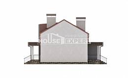 120-004-Л Проект двухэтажного дома мансардой, бюджетный домик из поризованных блоков, House Expert
