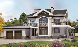 365-001-Л Проект двухэтажного дома, гараж, просторный домик из кирпича, House Expert